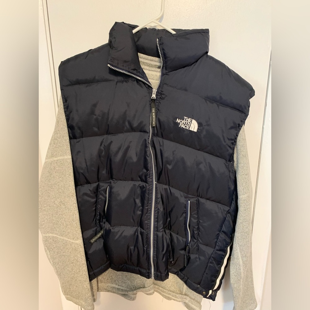 North face sweat shirt and vest combo